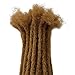 YONNA Human Hair Microlocks Sisterlocks Dreadlocks Extensions 20Locs Full Handmade (Width 0.4cm) 10inch Honey Blonde #27