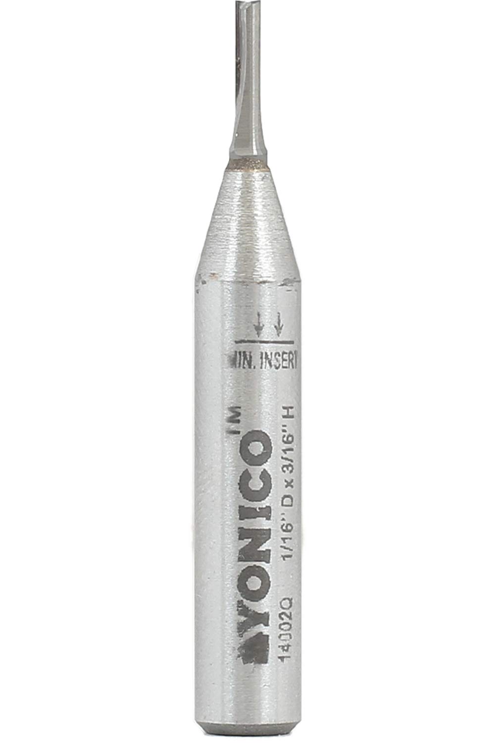 Yonico 14002q 1/16-Inch Diameter Solid Carbide Insert Straight Router Bit 1/4-Inch Shank