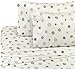 Amazon Brand – Pinzon Cotton Flannel Bed Sheet Set - Full, Falling Snowflake Blue