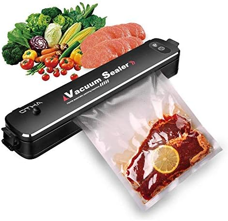 GWJ Vacuum Sealer,Vacuum Sealer Machine, 3-In-1 Automatic Foodsaver Vacuum Sealer With Automatic/Manual Sealing With Full/Half Vacuumed Seal & Seal With Bags 15 Packs