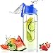 Asobu Flavor It Infuser Water Bottle Pure Fruit Flavour 2 Go, Blue,20 oz