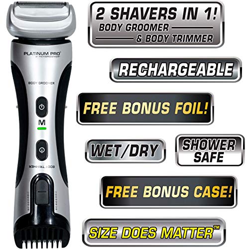 Platinum Pro by MANGROOMER - New Body Groomer, Ball Groomer and Body Trimmer with Lithium Max Battery, Bonus Extra Foil… - Image 3