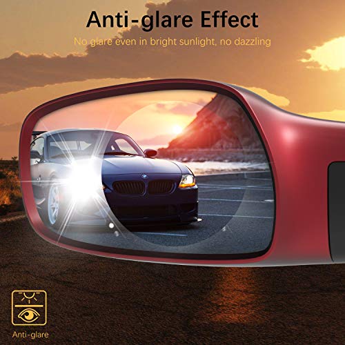 Car Rearview Mirror Waterproof Film, AKAMATE Anti-Fog Anti-Glare Anti-Scratch HD Car Window Membrane Rainproof Clear Protective Films Sticker (4 PCS)