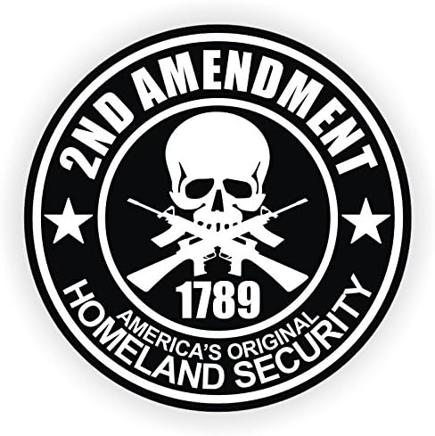 10PCS 2nd Amendment Hard Hat Sticker / Helmet Label Motorcycle Gun Rights Decal