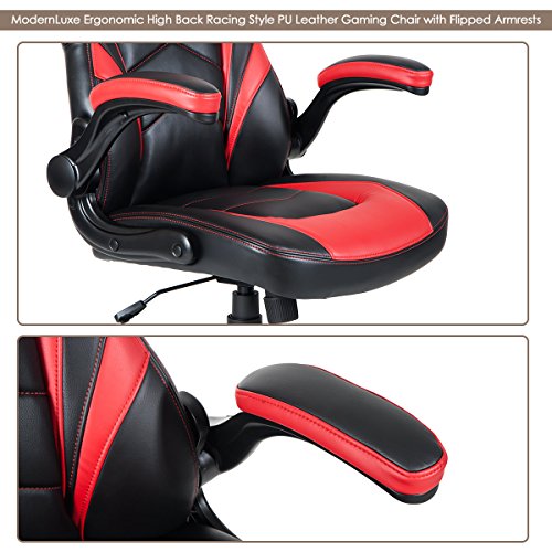 image for ModernLuxe Ergonomic Office Chair Swivel Chair High Back Racing Style 