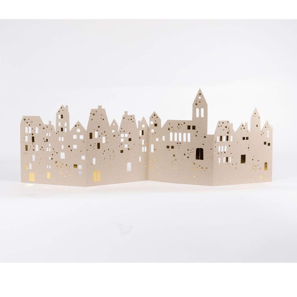 Good old Friends Winter Silhouettes Village, Gold