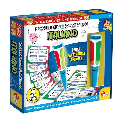 Lisciani Giochi- I'm a Genius Kollektion Spiele Smart School Italienisch, 113842