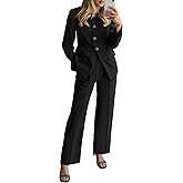 BTFBM Two Piece Set for Women Spring Fashion 2026 Business Casual Long Sleeve Blazer Jackets Wide Leg Pant Suits Pockets