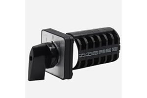EDINSTRY 1Pcs Universal Changeover Selector Switch, Power Transfer Switch, 3 Positions 24 Terminals, LW8-10/6 220V 10A Motor, Water Pump Generators, Rotary Cam Selector