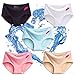 IHHASD Seamless Silk Panties Quick Dry Women Sexy Red Lip Briefs 5 Packs(L)
