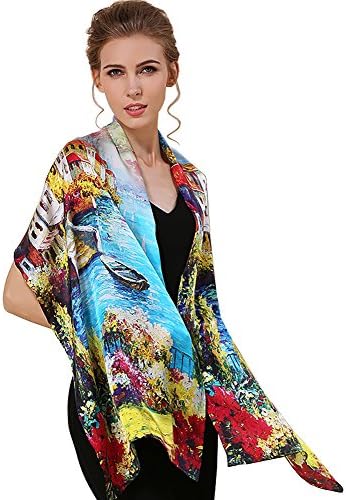 Ellettee, 69 x 21 inches Silk Scarf, Fashion for Women Perfect Gift Elegant Neckwear