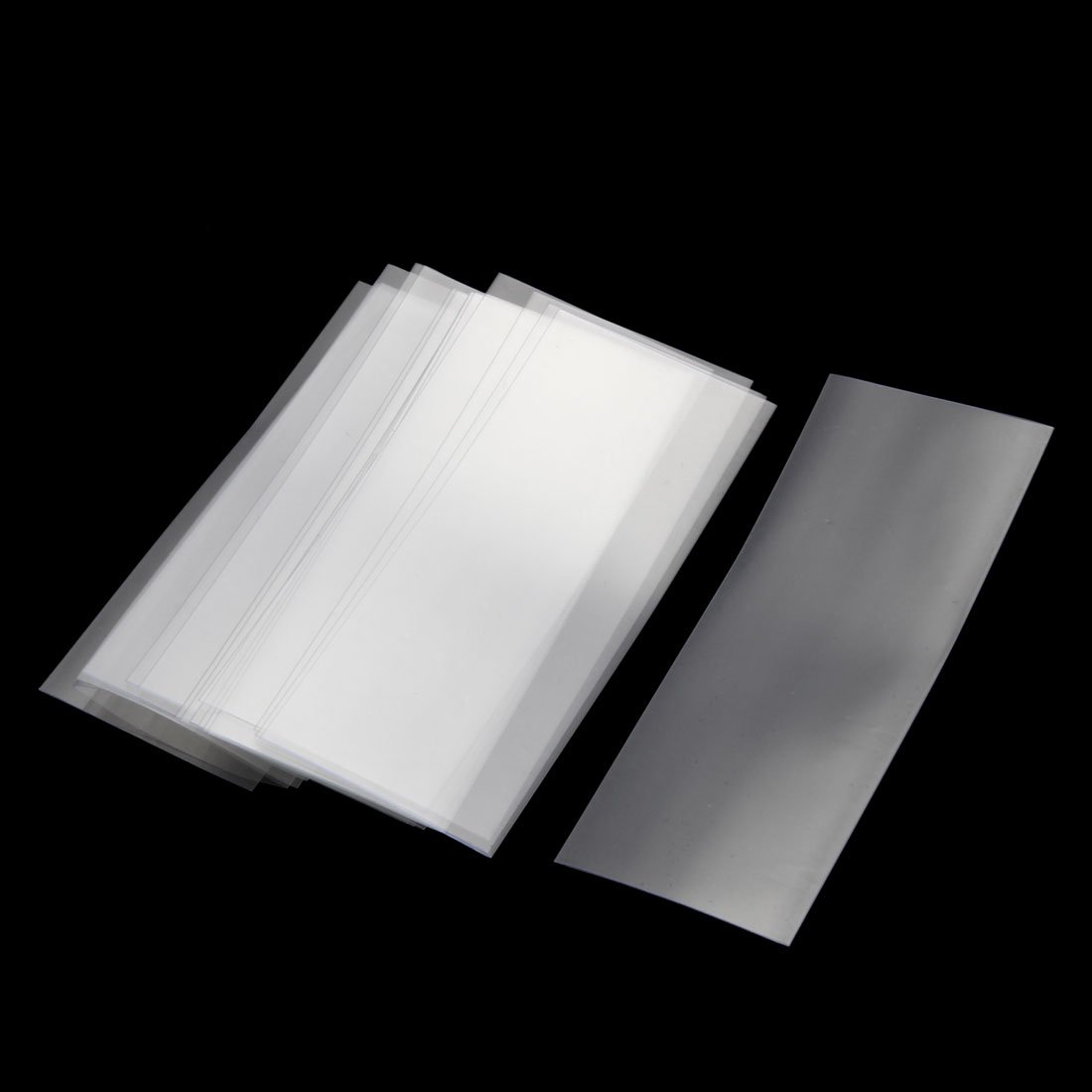 sourcingmap 18650 Battery Wrap PVC Heat Shrink Tubing 29.5mm Flat Width Pre Cut 72mm Clear Pack of 20 - Image 5