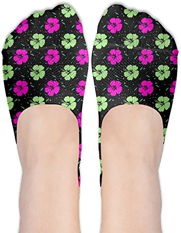 Hawaiian Hawaii Aloha Flower Socks Boat Low Cut Thin No Show Deodorant Sock Non Slip For Women