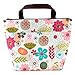 Lunch Bags,Picnic Insulated Lunch Bags for Kids Fashion Lunch Tote Bag Travel Zipper Organizer Box Lunch Boxes Flower Pattern