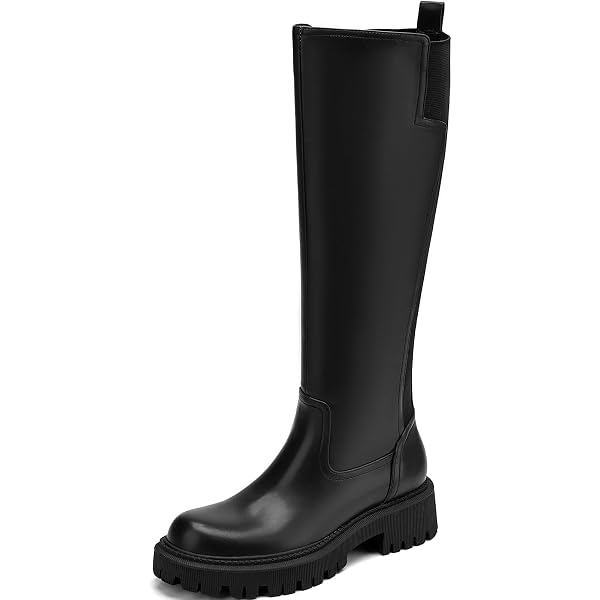GLOBALWIN Women's Knee High Riding Boots With Decorative Buckles - Low Heel Comfort For Everyday Walking - View #2