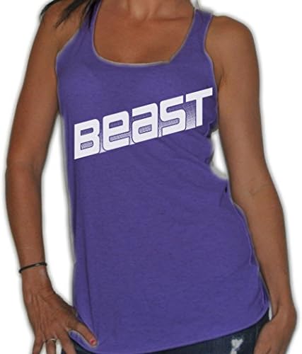New Womens Frosty Tees Beast 80'S Eighties Style Old School Weightlifting Flowy Loose Tank Top Purple Xl
