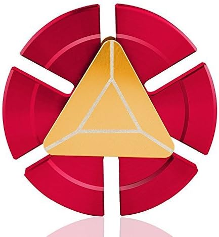 BOSS Electronics Fidget IRON MAN 2-5 Minute Spin Time Aluminum Metal Premium Quality (Red Gold)