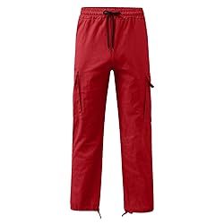 Gym Men Men Pocket Side Drawstring Waist Cargo