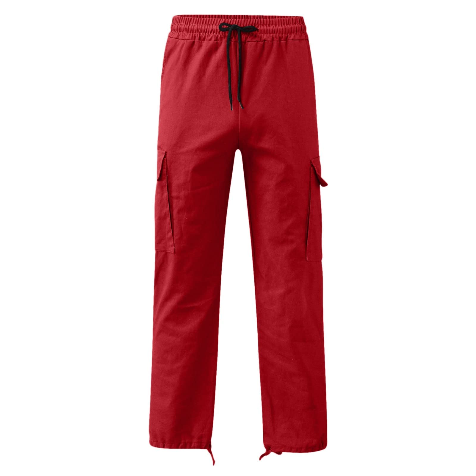 Gym Men Men Pocket Side Drawstring Waist Cargo