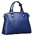 Ilishop Women's Genuine Leather Blue Totes Hiqh Quality Famous Brand Fashion Handbag