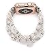 GBSELL Fashion Sports Black Stone Bracelet Strap Band For Apple Watch Series 2/1 42mm (A)