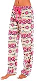 Cozy Loungewear Women's Printed Microfleece Pajama Pant