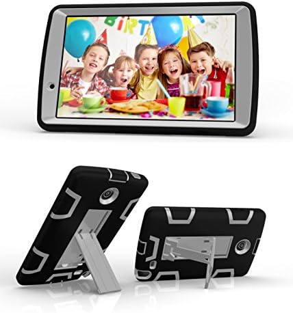 LG G Pad F 8.0 / G Pad II 8.0 Tablet Case, SinYong[Heavy Duty Shockproof Series] High Impact Resistant Hybrid Armor Defender Full Body Protective Case for T&amp;T V495 /V496/V498(Black + grey)