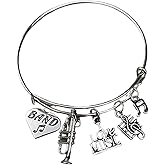 SportyBella Trumpet Band Heart Bracelet-Band Gift-Music Bracelet - Trumpet Player-Band Jewelry - Band Jewelry Gift for Musician