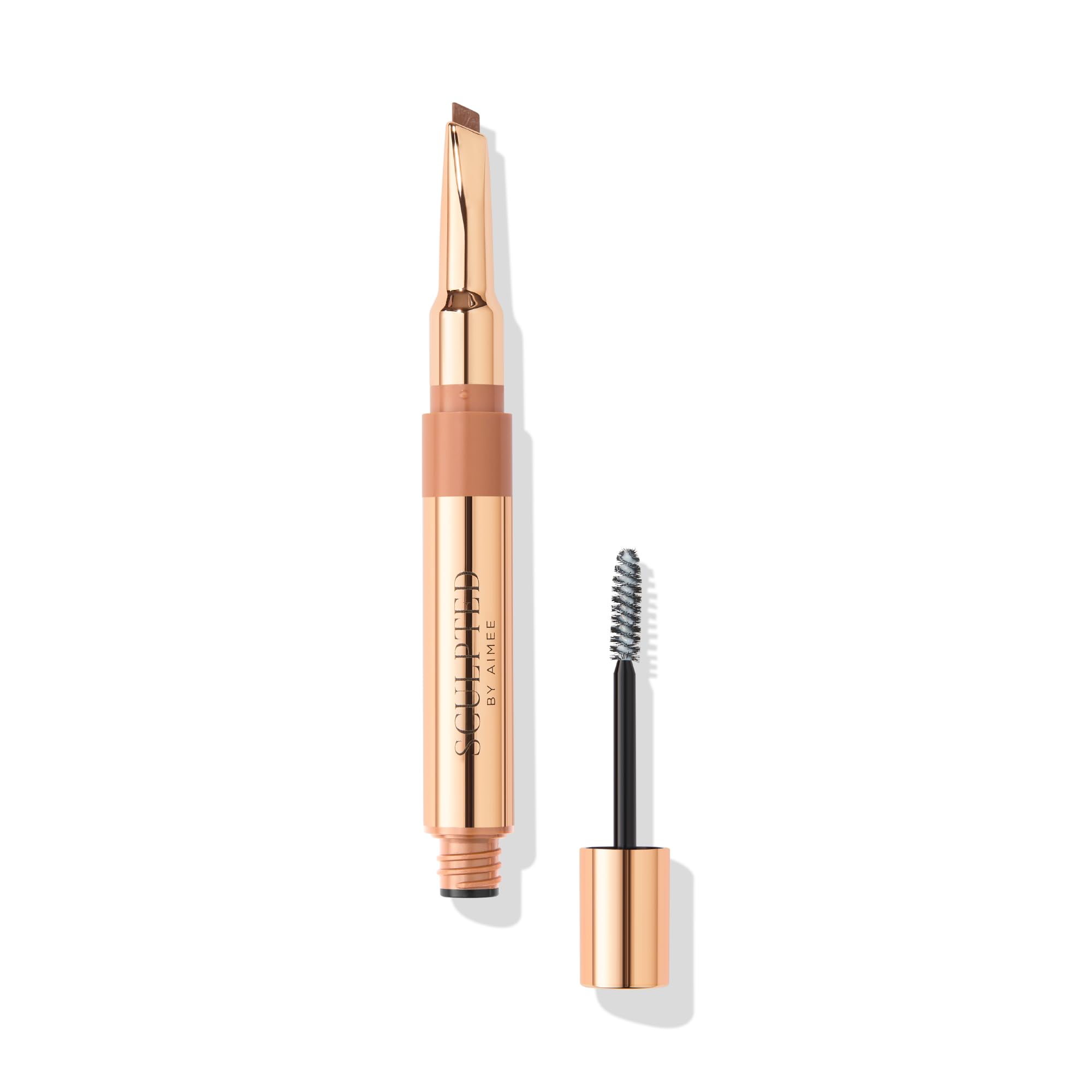 Shape & Set Auburn Eyebrow Pencil & Fixing Gel Duo from Sculpted by Aimee 2.5ml - Travel-Friendly, Double-Ended Natural Eye Brow Pencil and Clear Brow Fixing Gel