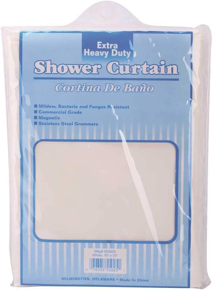 Amazon Com Proplus 553025 Institutional 8 Gauge Shower Curtain