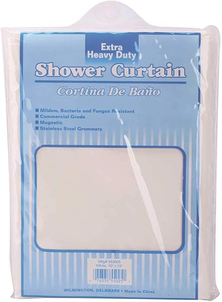 Amazon Com Proplus 553025 Institutional 8 Gauge Shower Curtain