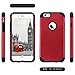 ULAK iPhone 6S Case, iPhone 6 Case, Slim Fit Dual Layer Soft Silicone & Hard Back Cover Bumper Protective Shock-Absorption & Anti-Scratch Case for Apple iPhone 6/6S 4.7 inch, Red