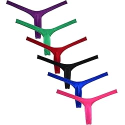 JAXFSTK Sexy Men's Shiny Ice Silk Bikini Thong
