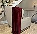 Catalonia Wine Colored Sherpa Throws Blanket, Valentine's Day Gift, Super Soft Comfy Fuzzy Plush Fleece Snuggle Blanket for TV Bed Sofa Couch Reversible Match Color All Seasons, 50