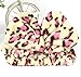 G2PLUS Sweet Super Soft Caroset Polka Dots Wash Cosmetic Headband (Yellow & Leopard)