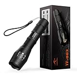 KANGORA UF003 LED Flashlight Tactical with Box, 5 Light Modes, and Zoom Focus for Camping, Hiking, Cycling, and Emergency Search Missions