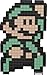 PDP Pixel Pals Nintendo Super Mario 3 Luigi Collectible Lighted Figure, 878-032-NA-LM3