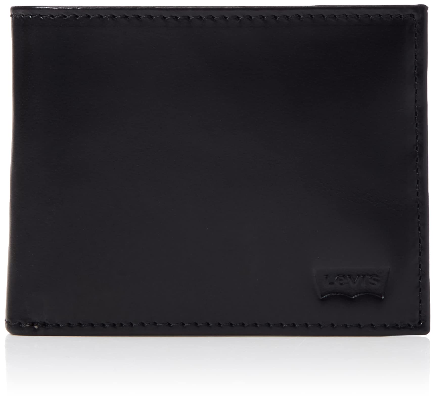 Levi's Men's Levi's® Casual Classics Hunte Coin Bifold - Batwing Bi-Fold Wallet,Regular Black,One Size