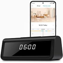 Amazon.com : WOONZER 4K Wireless Clock Video Camera – Home ...