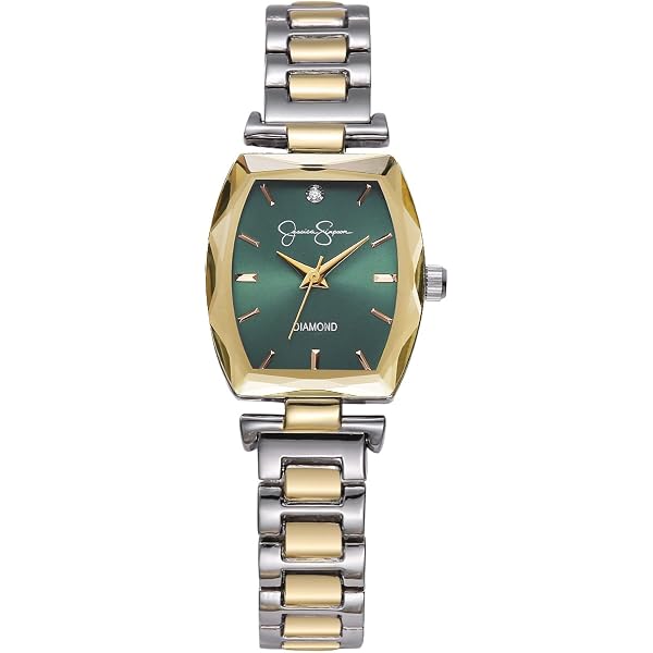 Classic Quartz Dress Watch with Metal Band and Crystal Face Amazon.com: Jessica Simpson Diamond Collection Women main image 3
