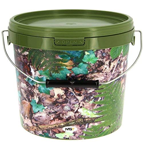 Ngt Pêche à La Carpe Amorce Meuleuse Système Avec Néoprène étui Et 10l Camouflage Amorce Chapeau Bob