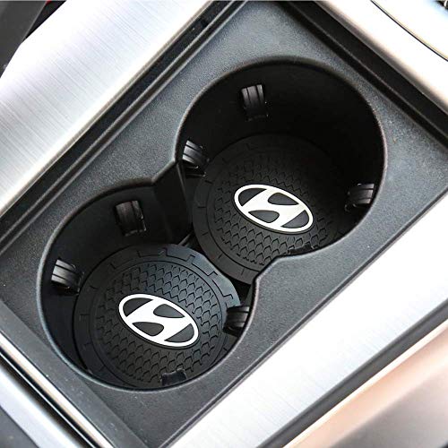CARFORU Auto Car Cup Holder Coaster for Hyundai Car Interior Accessories, Anti Slip Cup Mat Insert Vehicle Travel Insert Coaster Mat, 2 Pack 2.75inch