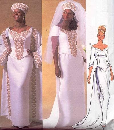 Amazon Com Butterick Pattern B 4229 Wedding Gown Coat Top Skirt Detachable Train Hat And Veil Size 8 10 12 Home Kitchen butterick pattern b 4229 wedding gown