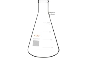 XCD Filtering Flask, 1000ml Borosilicate Glass with Bolt Neck & Tubulation for Lab Secure Vacuum Filtration