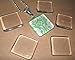 10 Small Clear 1 Inch Square Glass Tiles for Jewelry Making and Crafting