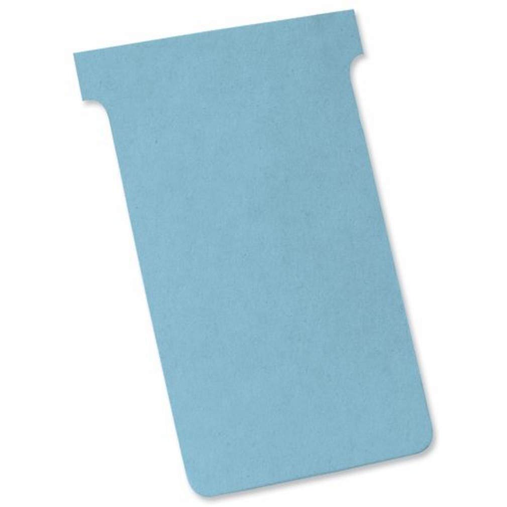 Nobo Card Board Accessory T-Cards in Blister Pack, Size 3, Pack of 100, Blue