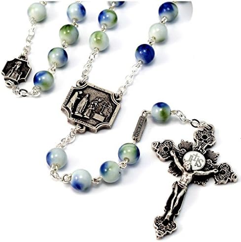 Our Lady of Knock Shrine Official Rosary in antique silver plated finish by Ghirelli - 14129