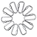KAMOTA 10PCS Aluminum D Ring Locking Carabiner with 10PCS Key Ring, Premium Durable D Ring Carabiner Clip for Home Camping Fishing Hiking Traveling and Keychain