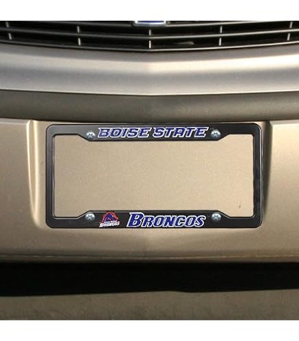 Rico Industries Boise State Broncos Black Chrome License Plate Frame - 12 X 6 Inches, Officially Licensed