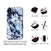 GOLINK Marble Series Slim-Fit Ultra-Thin Anti-Scratch Shock Proof Dust Proof Anti-Finger Print TPU Gel Case for iPhone X/iPhone Xs - Blue Marble